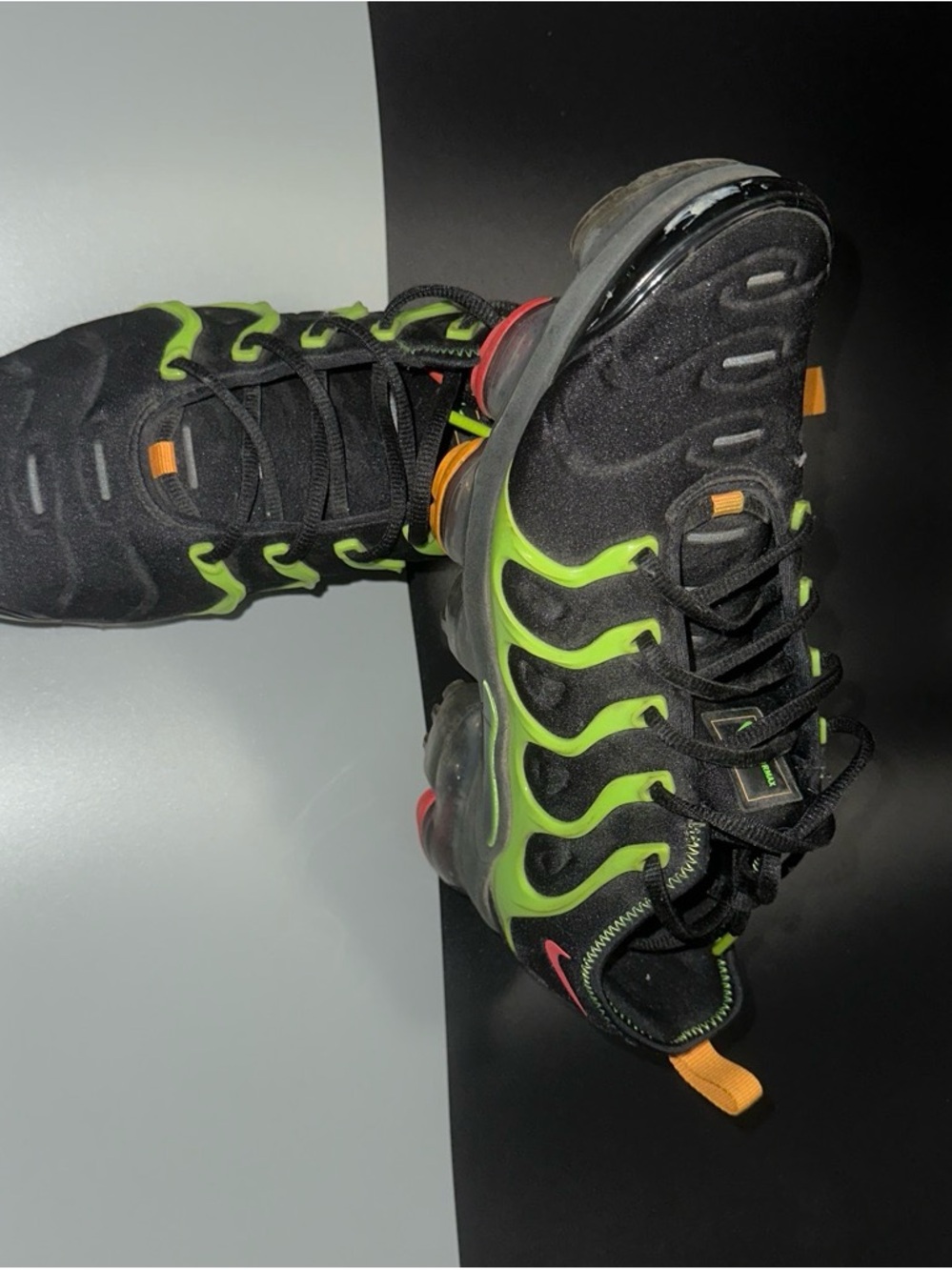 Nike Men’s Sneakers - Black with Neon Green Accents